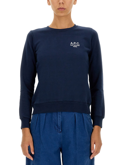 Shop Apc Skyye Sweatshirt In Blu