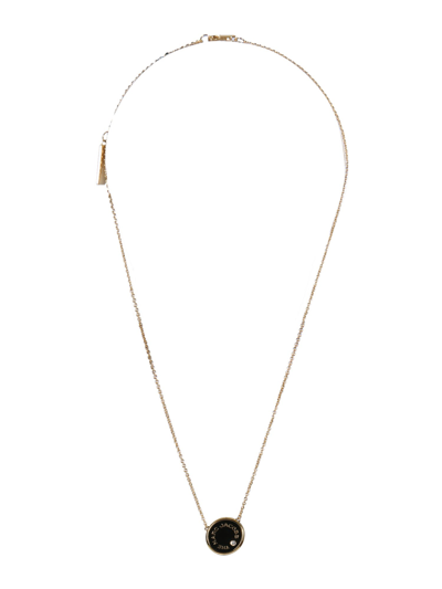 Shop Marc Jacobs The Medallion Pendant Necklace In Bianco