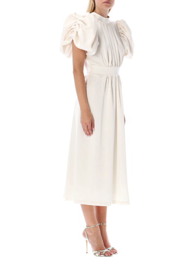 Shop Rotate Birger Christensen Noon Dress Egret In Egret White