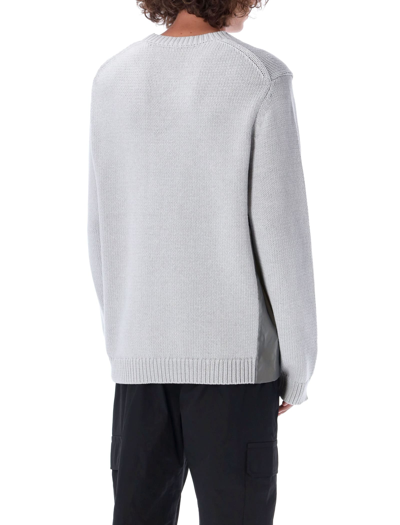Shop Helmut Lang Reflective Panel Sweater In Grey