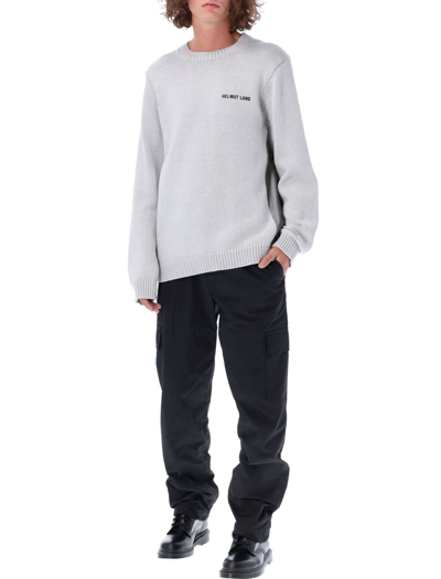 Shop Helmut Lang Reflective Panel Sweater In Grey