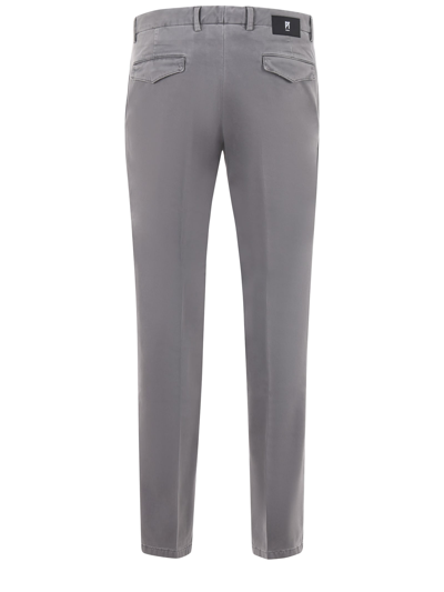 Shop Pt01 Pantaloni  In Gabardina In Grigio