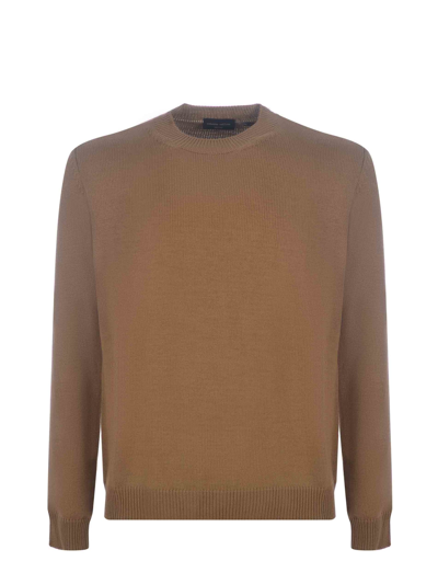 Shop Roberto Collina Sweater  In Merino Wool In Cammello