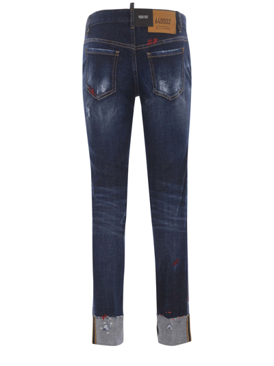 Shop Dsquared2 Jeans  Medium Waist Skinny Jean In Denim