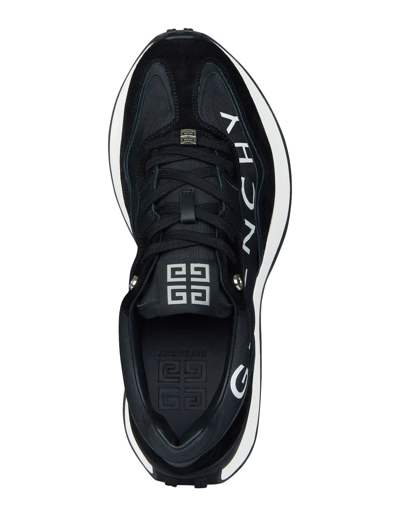 Shop Givenchy Man Black Giv Runner Sneakers In Suede, Leather And Nylon