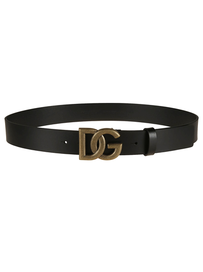 Shop Dolce & Gabbana Logo Buckled Belt In Cuoio