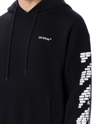 Shop Off-white Bricks Slim Hoodie In Black