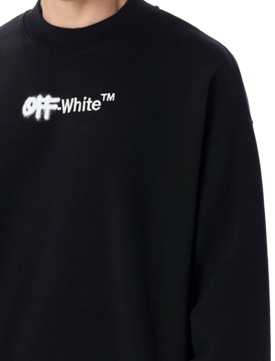 Shop Off-white Spray Skate Crewneck In Black