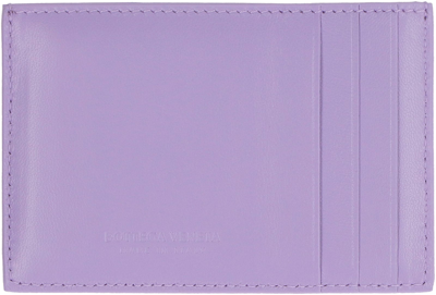 Shop Bottega Veneta Intrecciato Nappa Card Holder In Lilac
