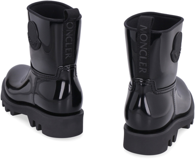 Shop Moncler Ginette Rubber Rain Boots In Black