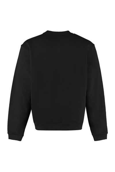 Shop Kenzo Logo Detail Cotton Sweatshirt In Black
