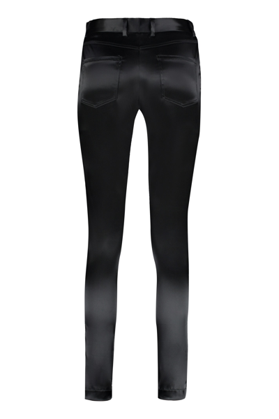 Shop Dolce & Gabbana Decorative Zip Skinny Trousers In Black