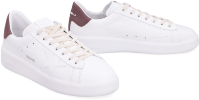 Shop Golden Goose Pure New Leather Low-top Sneakers In White