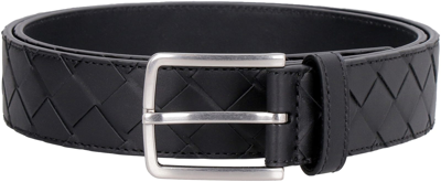 Shop Bottega Veneta Leather Belt In Black