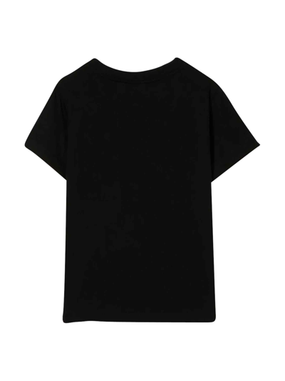 Shop Balmain Black T-shirt Teen Girl In Nero