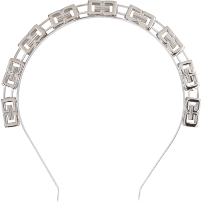 Shop Givenchy G Cube Headband In Silver