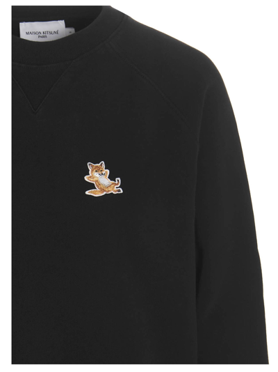 Shop Maison Kitsuné Chillax Fox Sweatshirt In Black