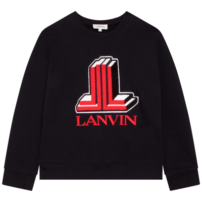 Shop Lanvin Logo Sweatshirt In Nera
