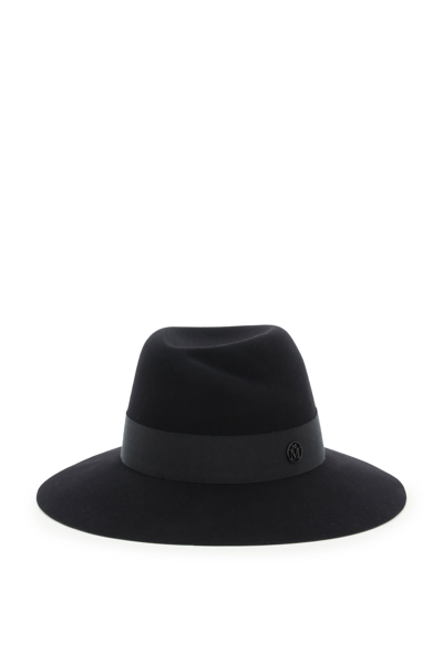 Shop Maison Michel Virginie Felt Fedora Hat In Black (black)