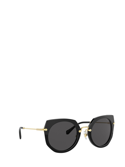 Shop Miu Miu Mu 02xs Black Sunglasses