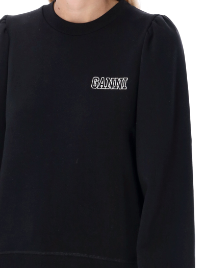 Shop Ganni Isoli Sweatshirt In Black