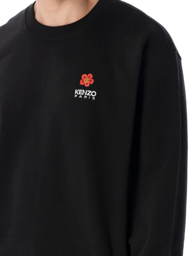 Shop Kenzo Boke Flower Crest Sweatshirt In Black
