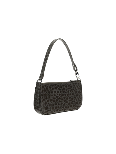 Shop By Far Rachel Croco Bag In Cement