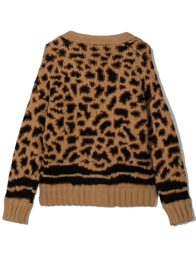 Shop Dsquared2 Brown Acrylic Cardigan In Marrone