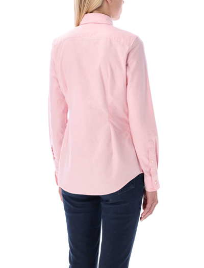 Shop Polo Ralph Lauren Slim Fit Washed Cotton Oxford Shirt In Pink