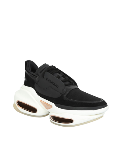 Shop Balmain B-bold Low-top Sneakers In Black