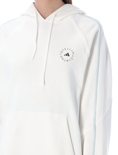 Shop Adidas By Stella Mccartney Logo Long Hoodie In White