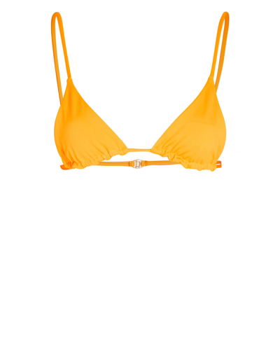 Shop Aexae Gathered Triangle Bikini Top In Orange