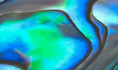 Samuel B. Sterling Silver Balinese Design Abalone Ring In Blue