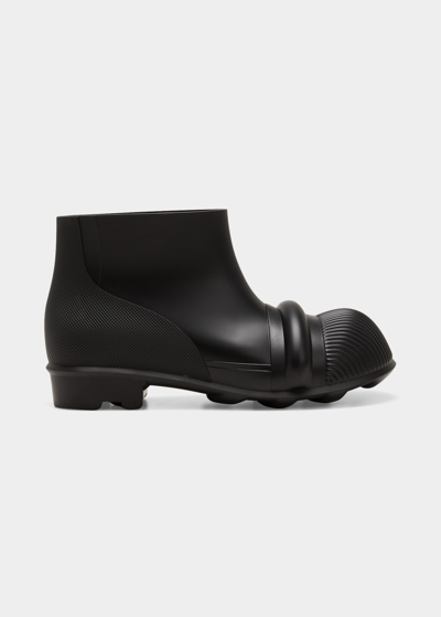 Shop Loewe Men's Rubber Ankle Rain Boots In Black