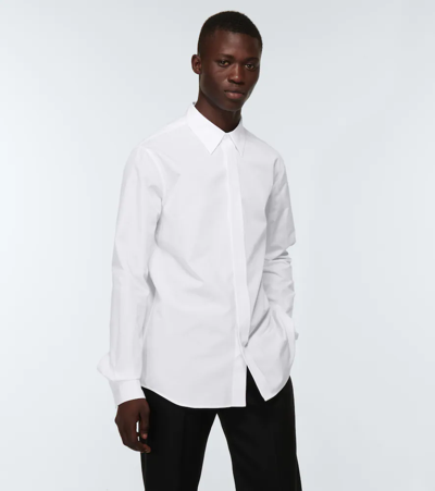 Shop Alexander Mcqueen Cotton Poplin Shirt In White