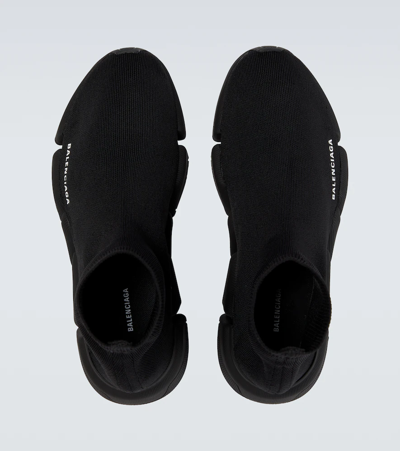 Balenciaga Black Speed Recycle Sock Sneakers In Black