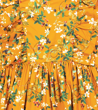 Molo Clea Floral-print Dress In Bramble Gold