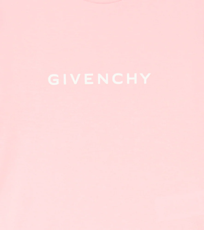 Shop Givenchy Logo-print Cotton Jersey Top In Pink Washed Pink