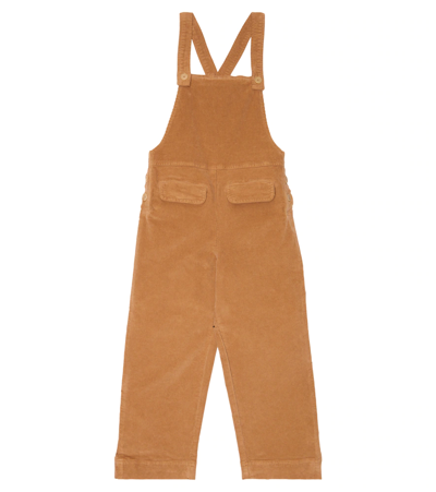 Shop Il Gufo Cotton Corduroy Dungarees In Beaver Brown