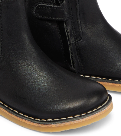 Shop Petit Nord Leather Ankle Boots In Black