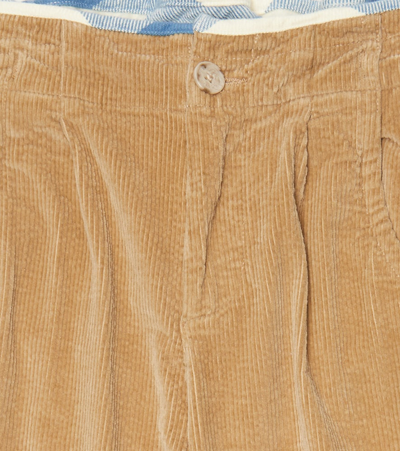 Shop Woolrich Tapered Cotton Corduroy Pants In Gold Khaki