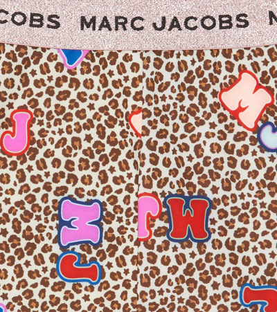Shop Marc Jacobs Leopard-printed Leggings In Stone Chocolate Vbrown