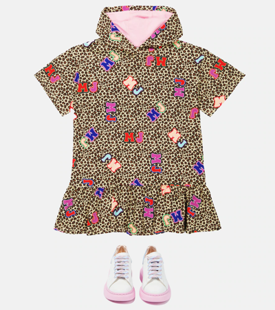 Shop Marc Jacobs Leopard-printed Dress In Stone Chocolate Vbrown