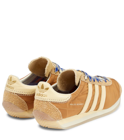 Shop Adidas Originals X Wales Bonner Country Sneakers In Mesa/easy Yellow/mystery Ink