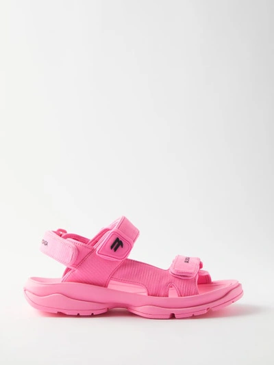 Balenciaga Tourist Velcro Sandals In Pink | ModeSens