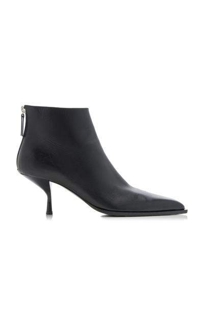 Shop The Row Coco Leather Booties In Black