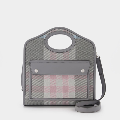 Shop Burberry Tasche Mini Pocket Bag Grau In Grey