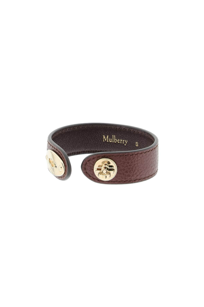 Shop Mulberry Leather Bayswater Bracelet In Brown