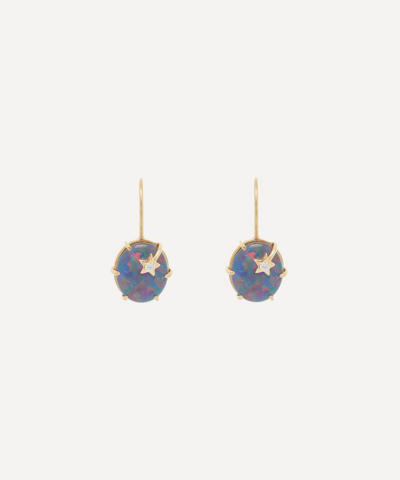 Shop Andrea Fohrman 14ct Gold Mini Galaxy Australian Opal Drop Earrings