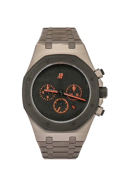 Shop Mad Paris Audemars Piguet Royal Oak Chrono In Black & Orange